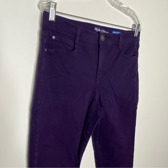 Style & Co. Petite Purple Tummy Control Jeans - Picture 3 of 8